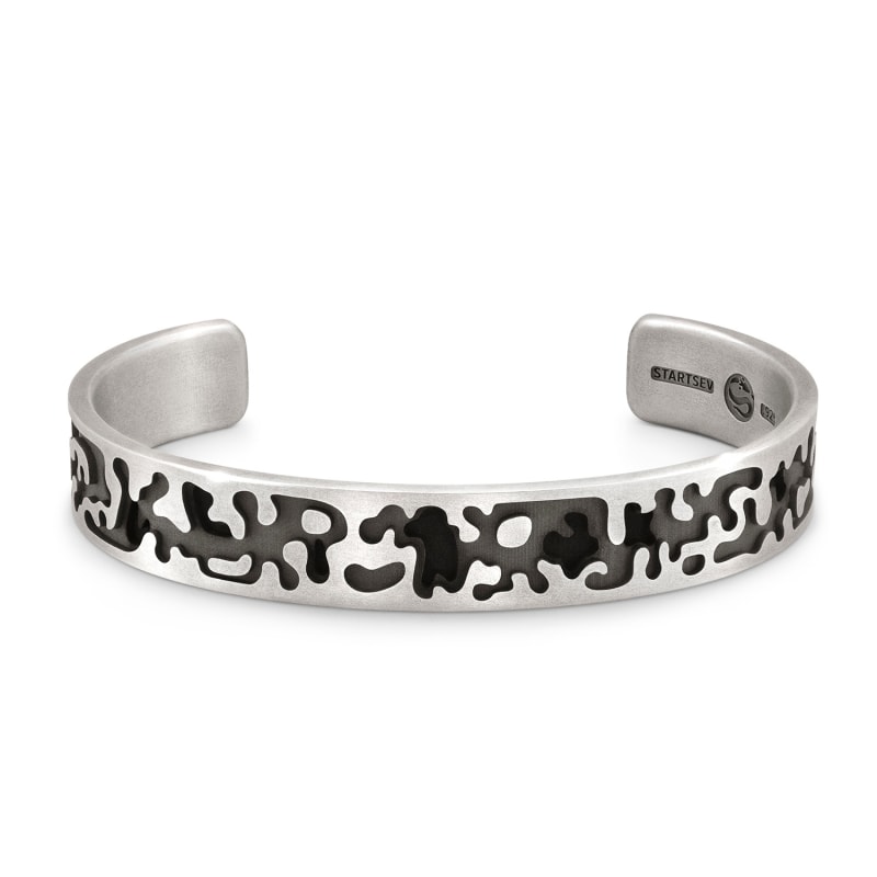 Thumbnail of Camo Cuff Bracelet In Sterling Silver image