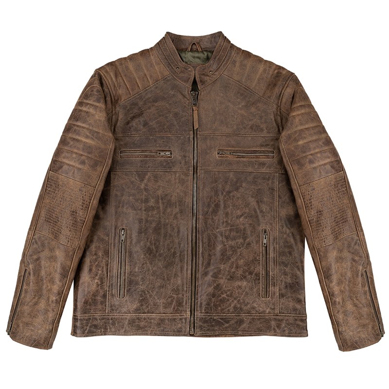 Thumbnail of Death Valley Racer Leather Jacket- Brown image