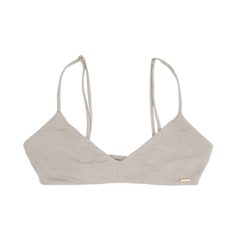Thumbnail of Buenos Aires Modal Plunge Bralette In Sage Grey image