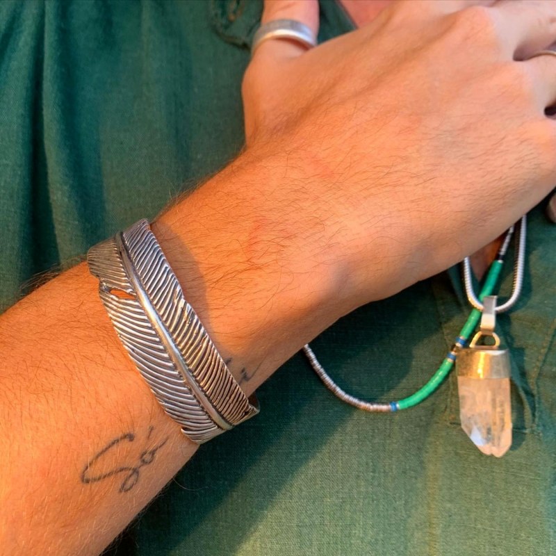 Men's cheap feather bracelet