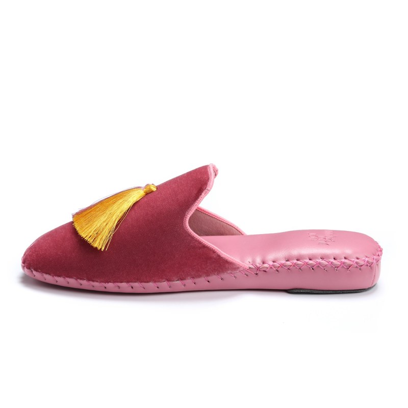 Thumbnail of Women Classic Velvet Slippers - Pink & Purple image