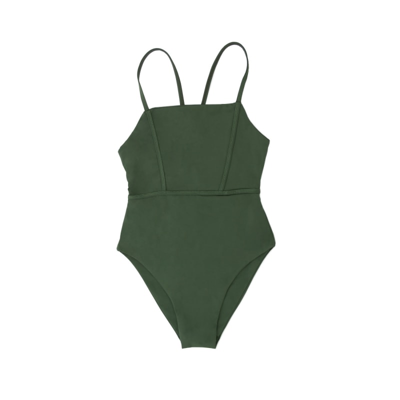 Thumbnail of Byron Bay One-Piece Swimsuit In Seaweed Green image