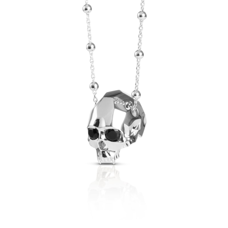 Thumbnail of Jawless Vampire Skull Pendant Silver image