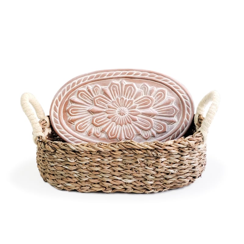 Korissa Round Bread Warmer & Basket - Elmendorf Baking Supplies