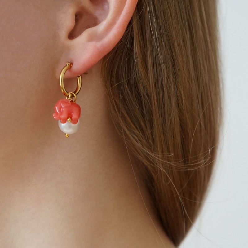 Thumbnail of Elephant Hoop Earrings image