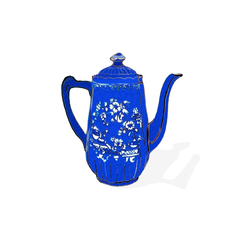 Thumbnail of The Blue Teapot Signed Print image