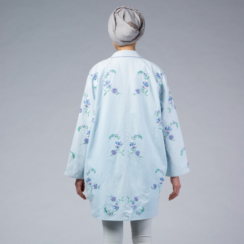 Thumbnail of Naia Hand-Embroidered Coat In Blue image