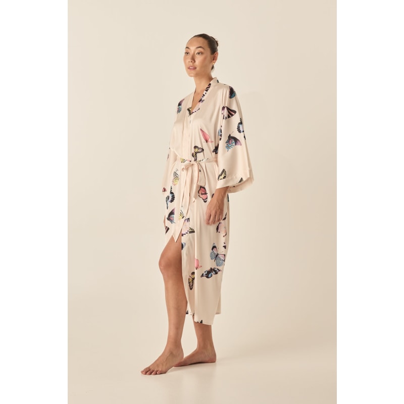 Thumbnail of Nakita Butterfly Silky Satin Robe image