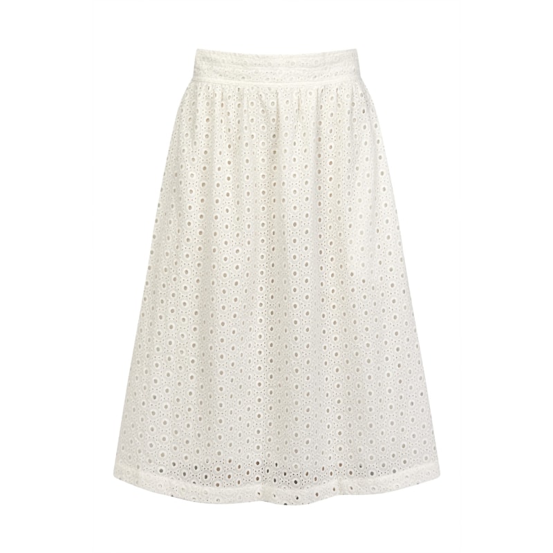 Thumbnail of Nami Organic Cotton Midi Skirt - White image