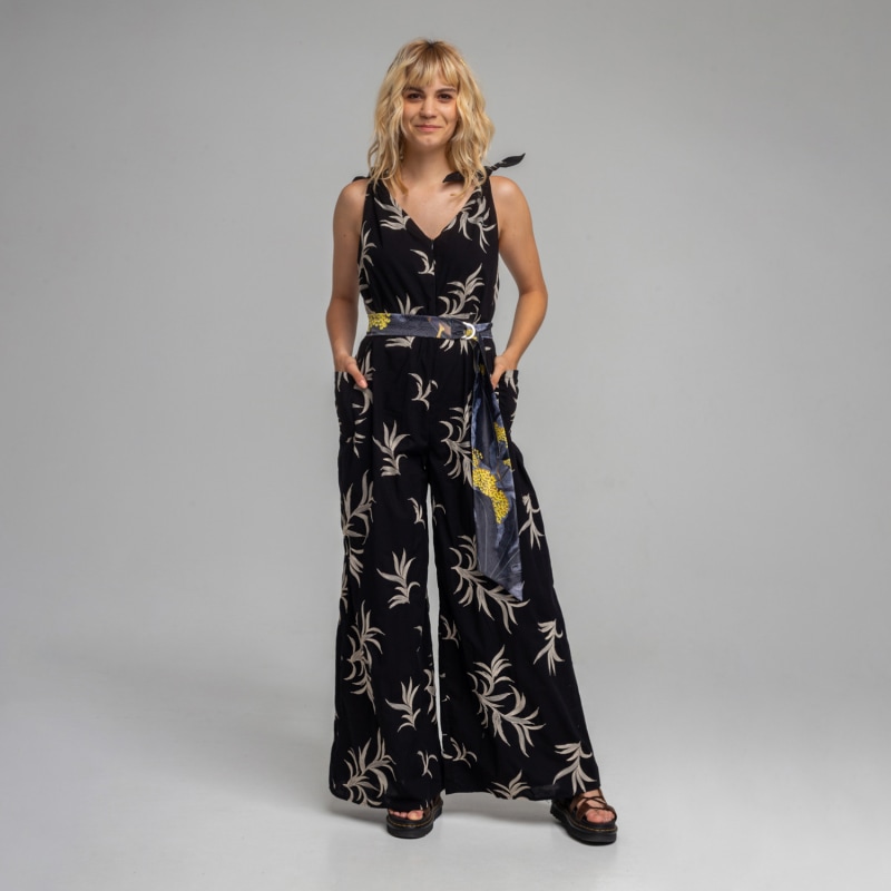 Thumbnail of Nana Printed Zipped Wide Palazzo Leg Jumpsuit image