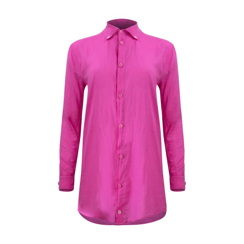 Thumbnail of Naomi Linen Tunic Blouse - Pink Aster image