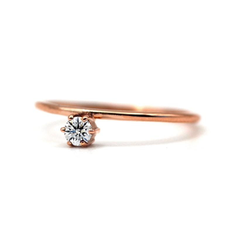 Unusual rose gold rings top