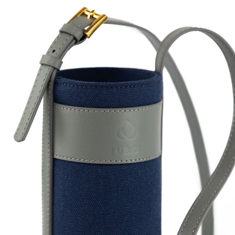 Thumbnail of Navy-Grey Canvas & Leather Something Bag image