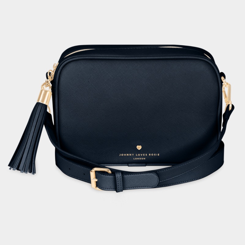 Logan Crossbody Bag Navy JLR London Wolf Badger