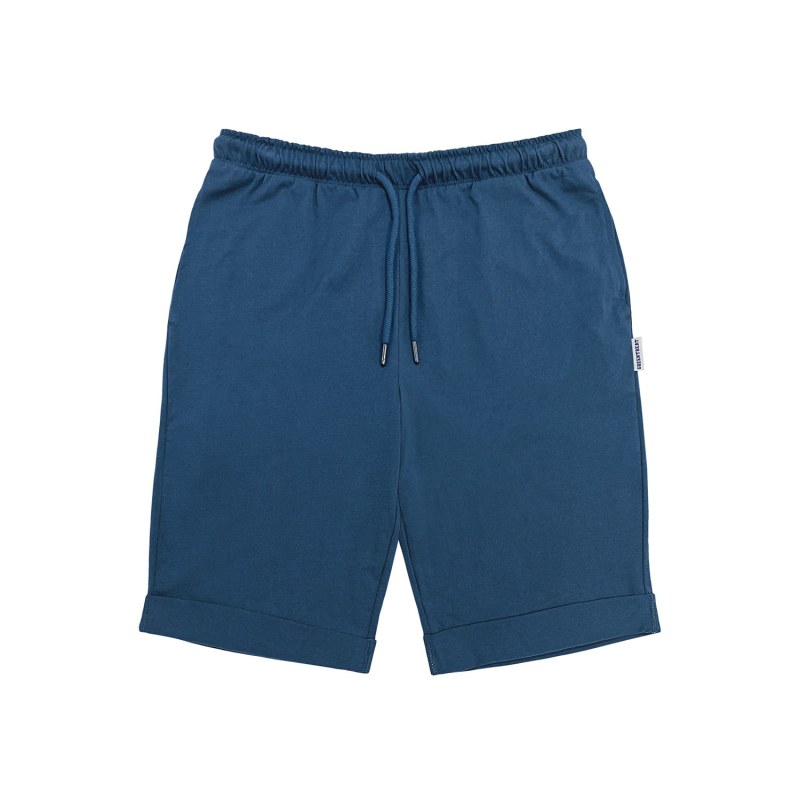 Navy Turn Up Lounge Short GreenTreat Wolf Badger