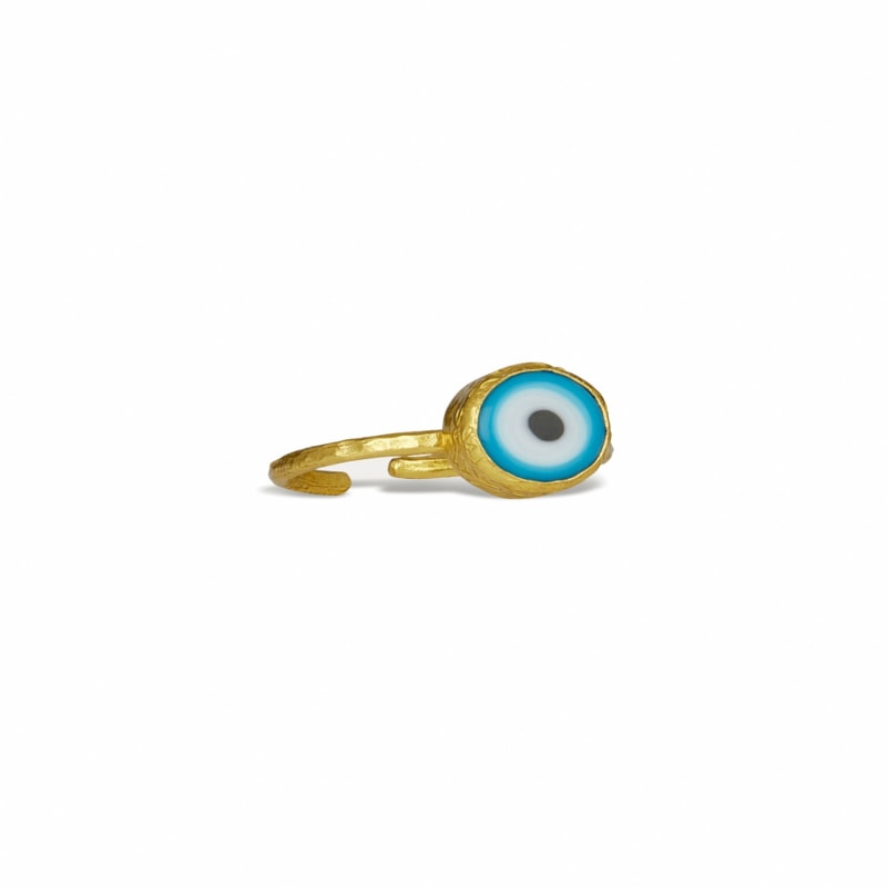 Thumbnail of Nazar Blue Evil Eye Stacking Ring image