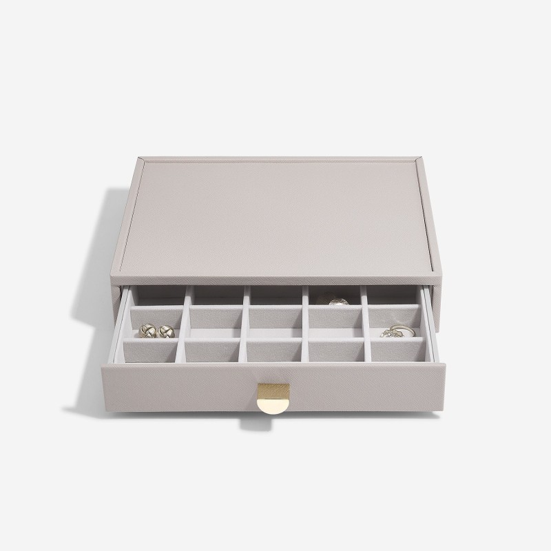 Thumbnail of Taupe Classic Jewellery Box With Drawers image