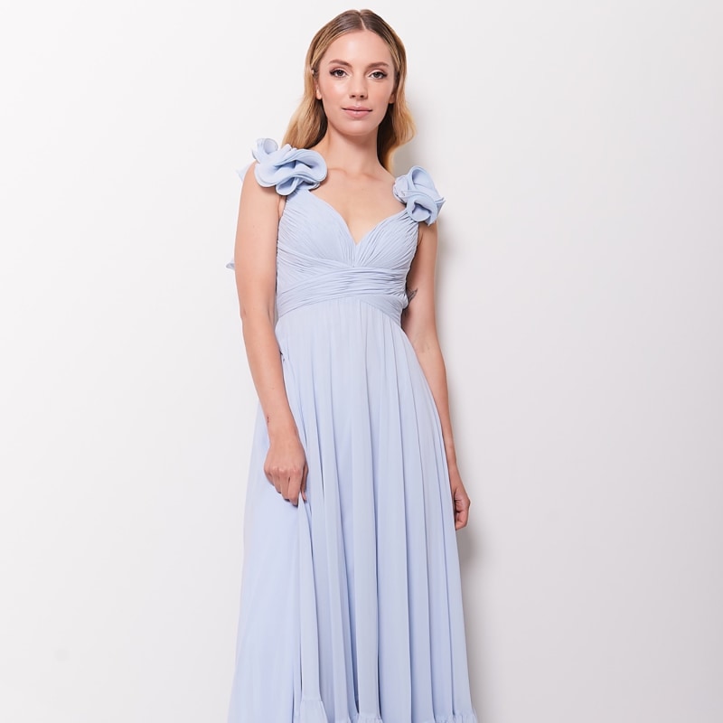 16+ Light Blue Chiffon Dress