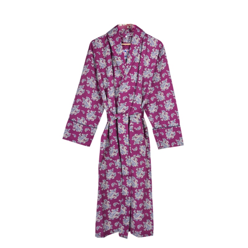 Thumbnail of Women's Lightweight Dressing Gown - Gatsby Paisley Wine image