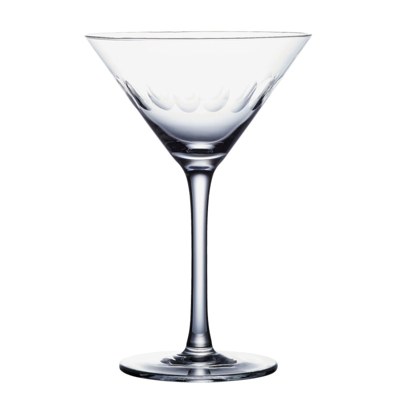 Thumbnail of A Pair Of Crystal Martini Glasses With Lens Design image