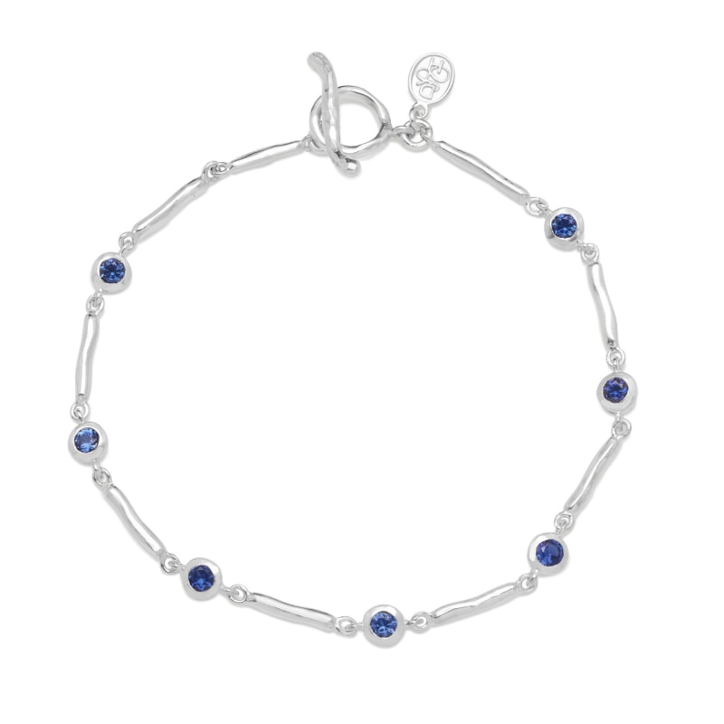 Thumbnail of Blue Sapphire Dewdrops Link Bracelet image