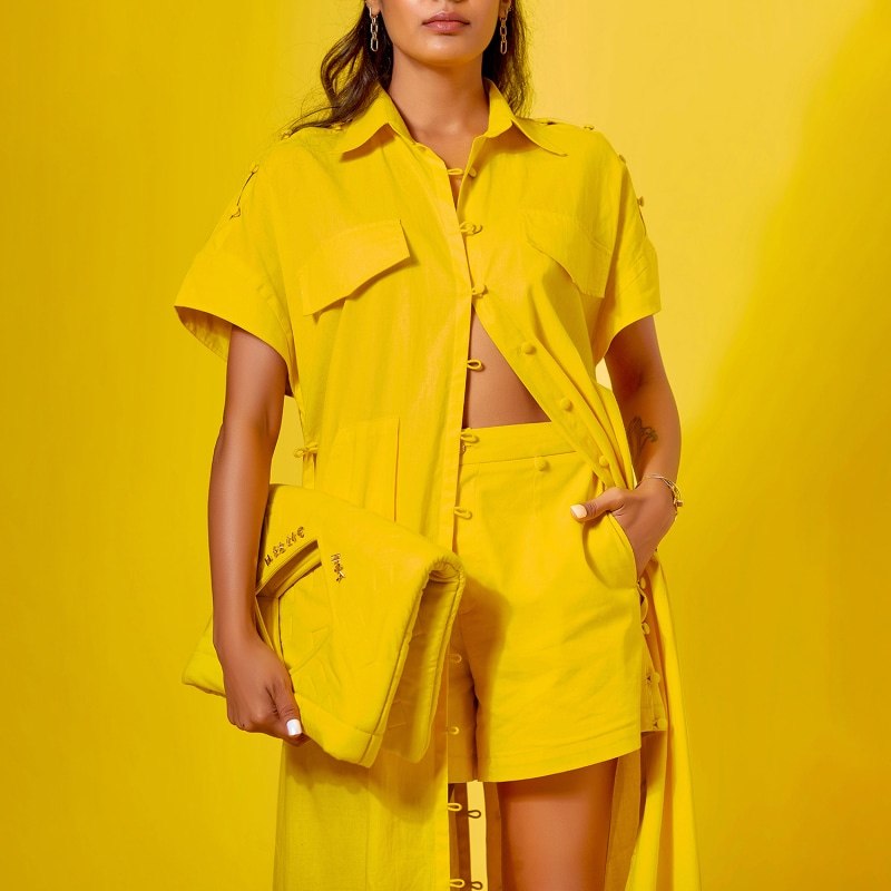 Neon Yellow Shorts Style Junkiie Wolf Badger