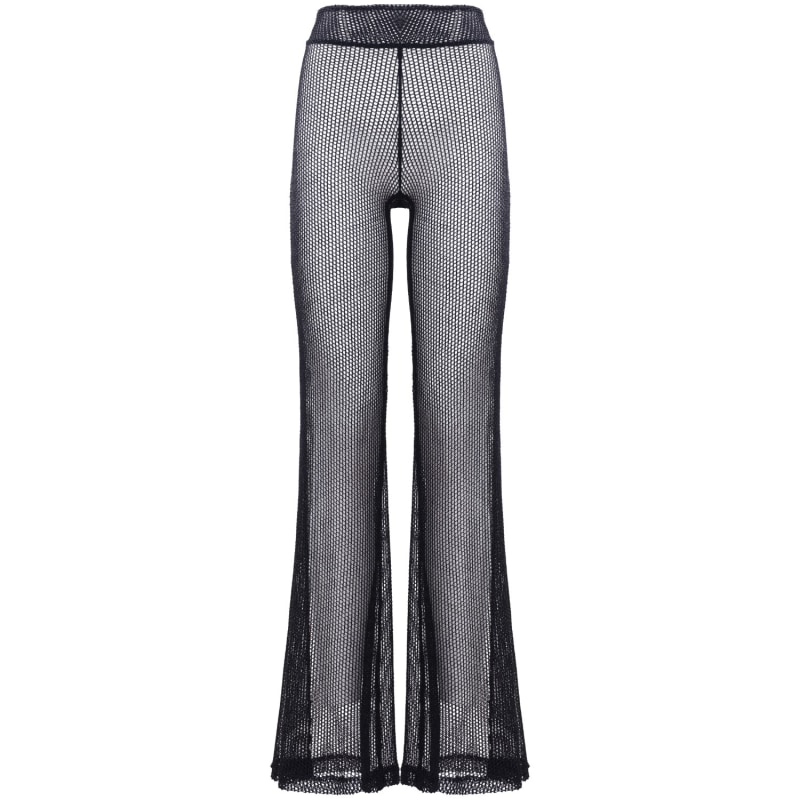 Thumbnail of Nety High Waisted Mesh Beach Pants In Black image