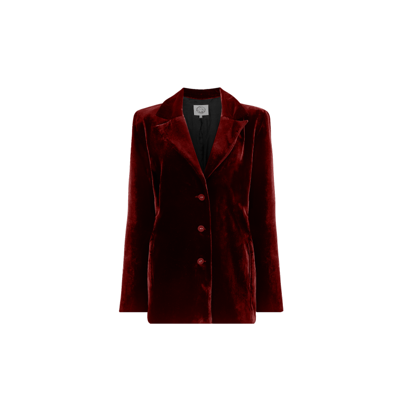 Thumbnail of New Velvet All-Day Suit - Burgundy image