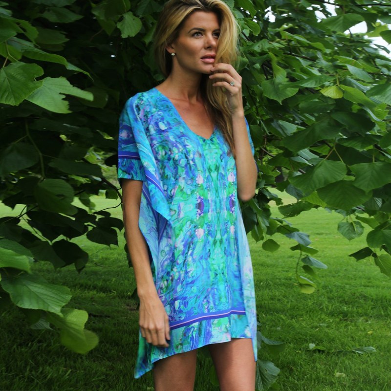 turquoise caftan