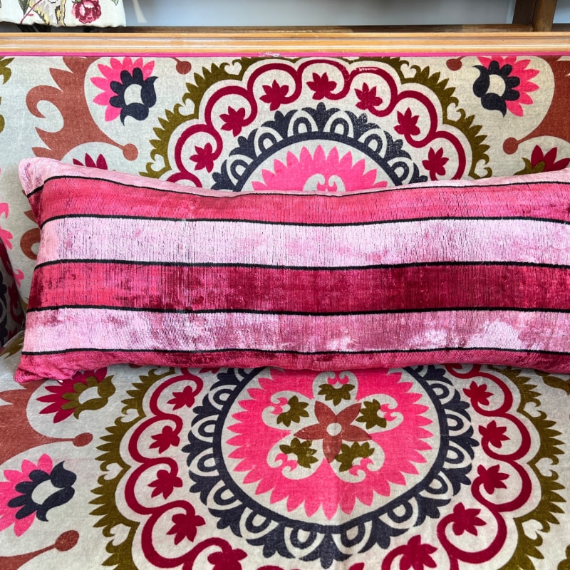 Thumbnail of Red & Pink Stripe XL Bolster image