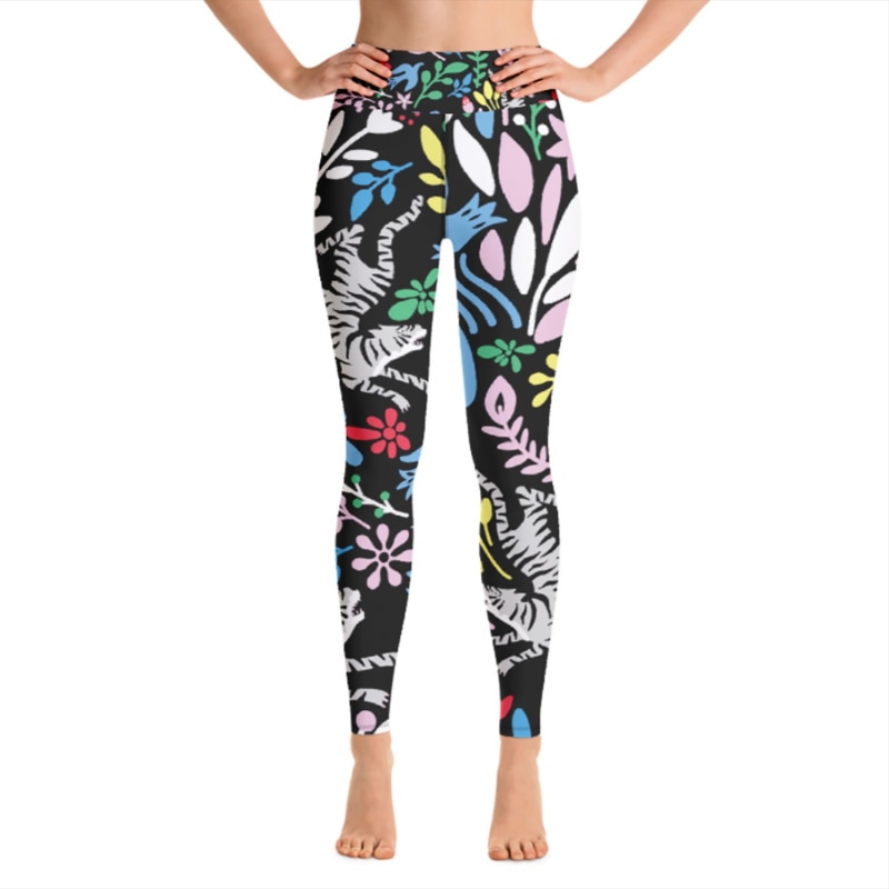 Thumbnail of High Waist Yoga Leggings In Night Flowers image