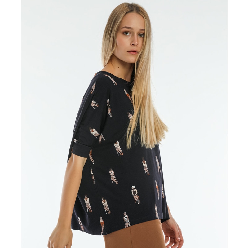 Thumbnail of Sitting Women's Print Oversize Blouse image