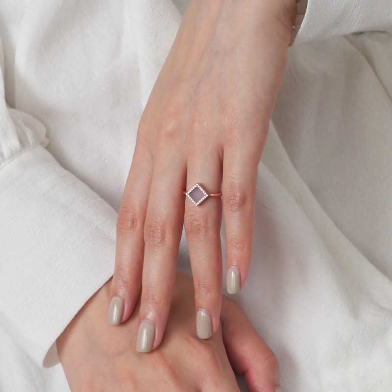 Thumbnail of Terra Small Ring In Lavender Jade image