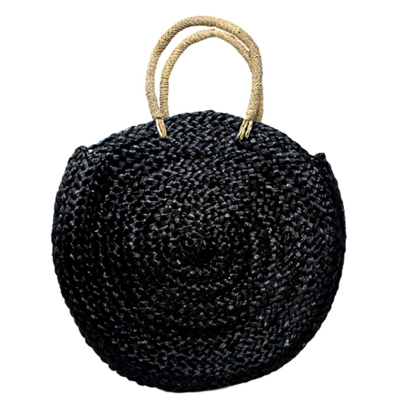 Thumbnail of Eliza Straw Tote - Black image