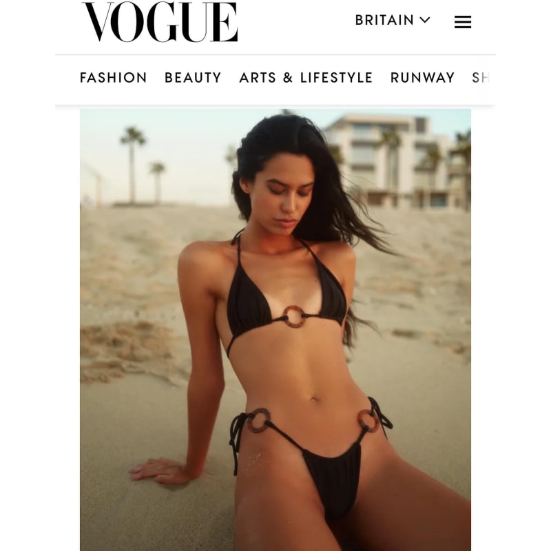 Thumbnail of Dua Bikini Top In Black image