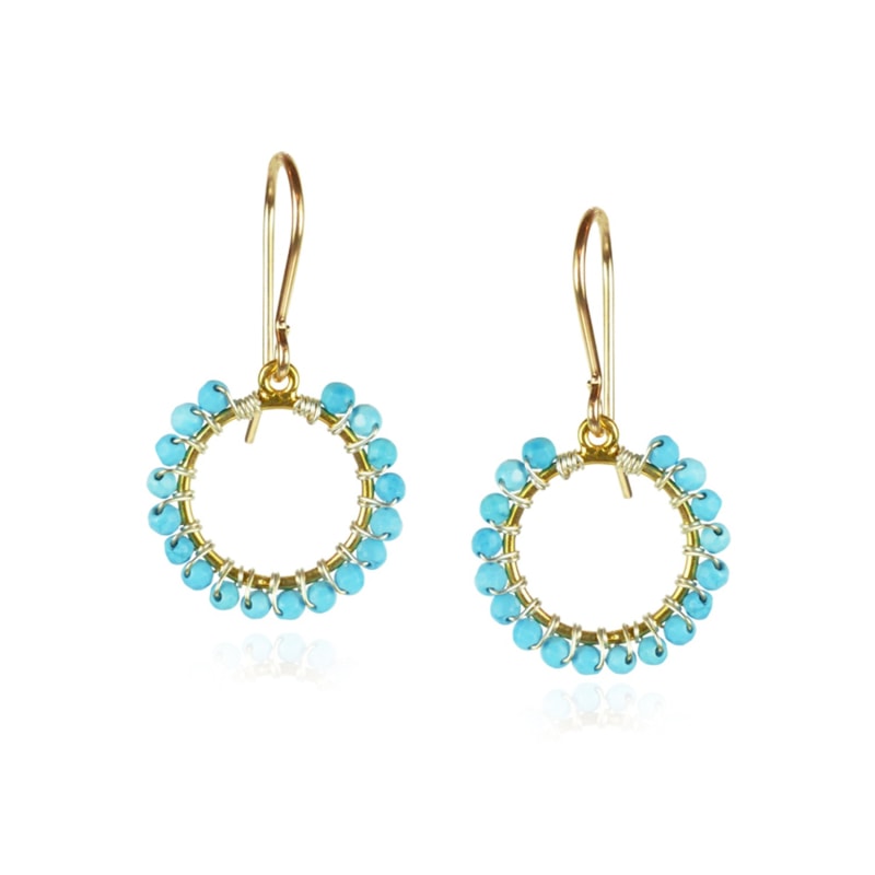 Thumbnail of Turquoise Hoop Earrings image