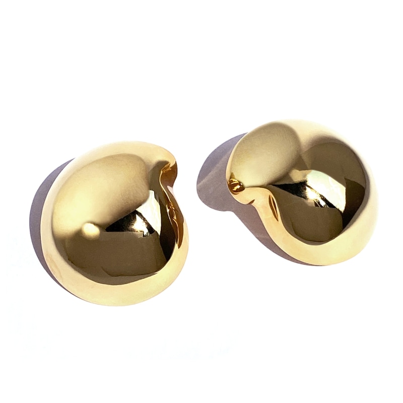 Thumbnail of Nicola Studs - Large - Gold image