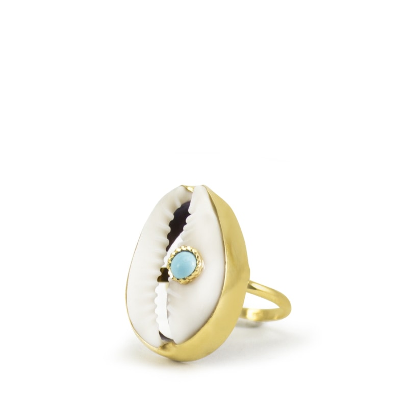 Thumbnail of Turquoise Spot Cowry Ring image