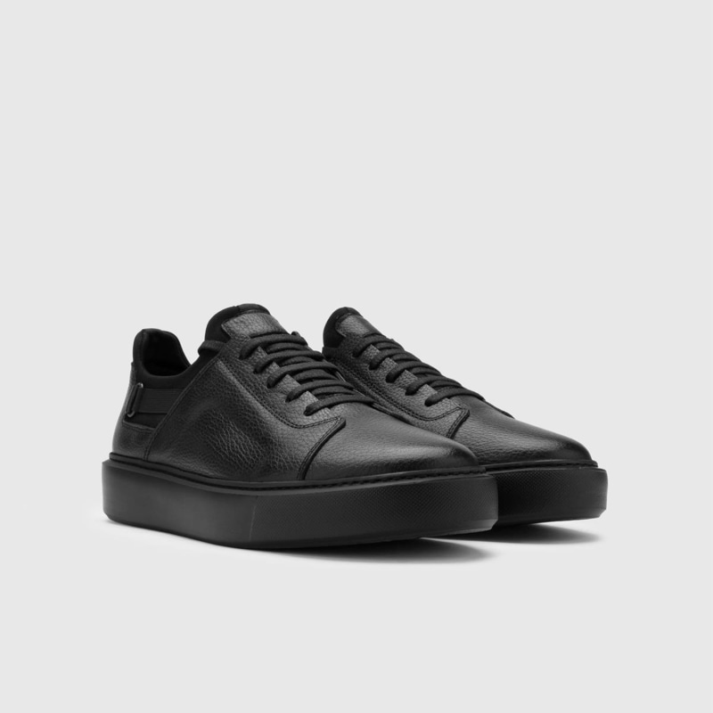 Thumbnail of Nigora Black Floater Leather Men's Sneaker image