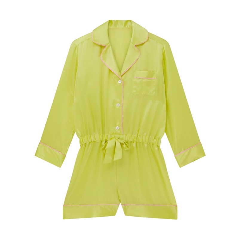 Thumbnail of Nikki Silk Pyjama Romper - Green image