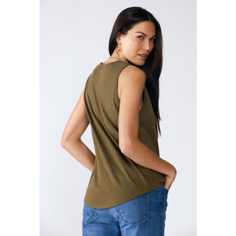 Thumbnail of Nina Muscle Tee - Olive image