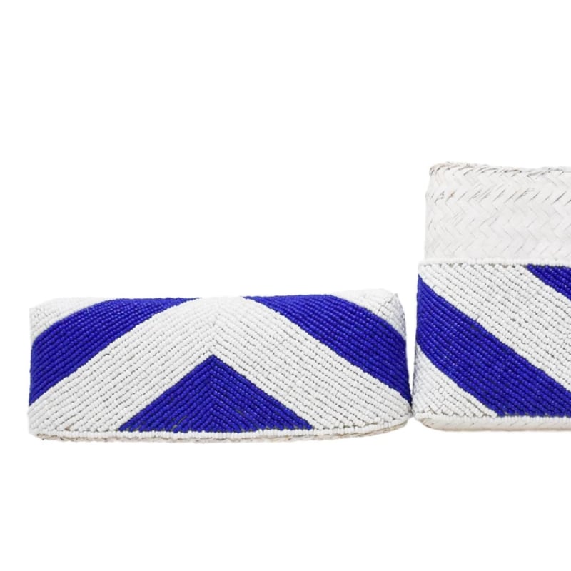 Thumbnail of Zoe Beaded Clutch - Royal Blue White image