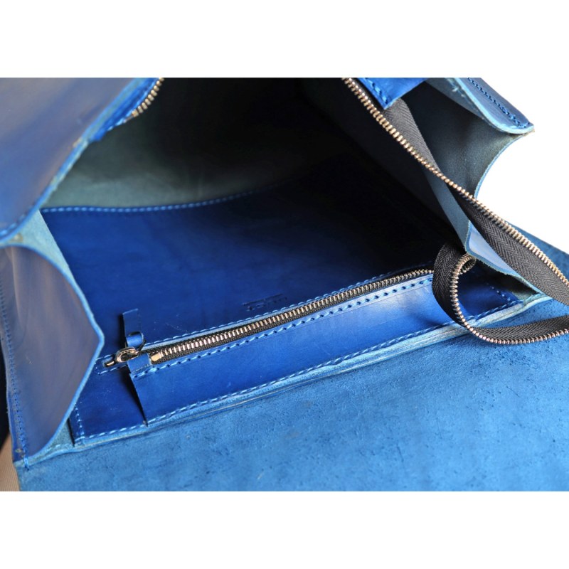 Thumbnail of Leather Backpack In Cuoio Blue image