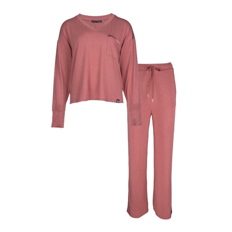 Bamboo Loungewear Set In Terracotta Pretty You Wolf Badger