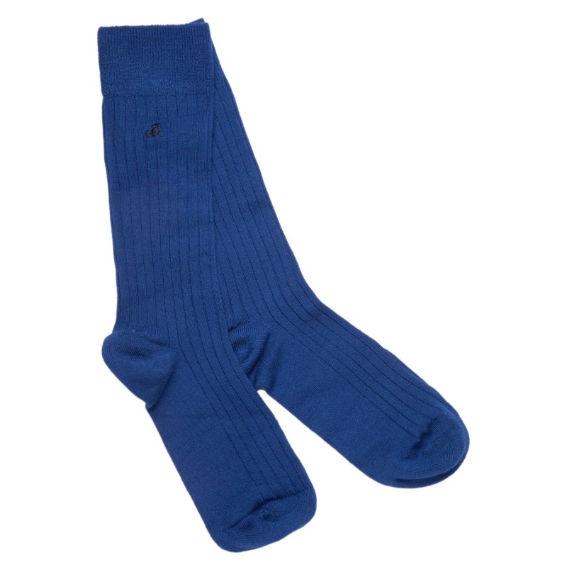 Thumbnail of Black & Royal Blue Bamboo Sock Bundle - Four Pairs image