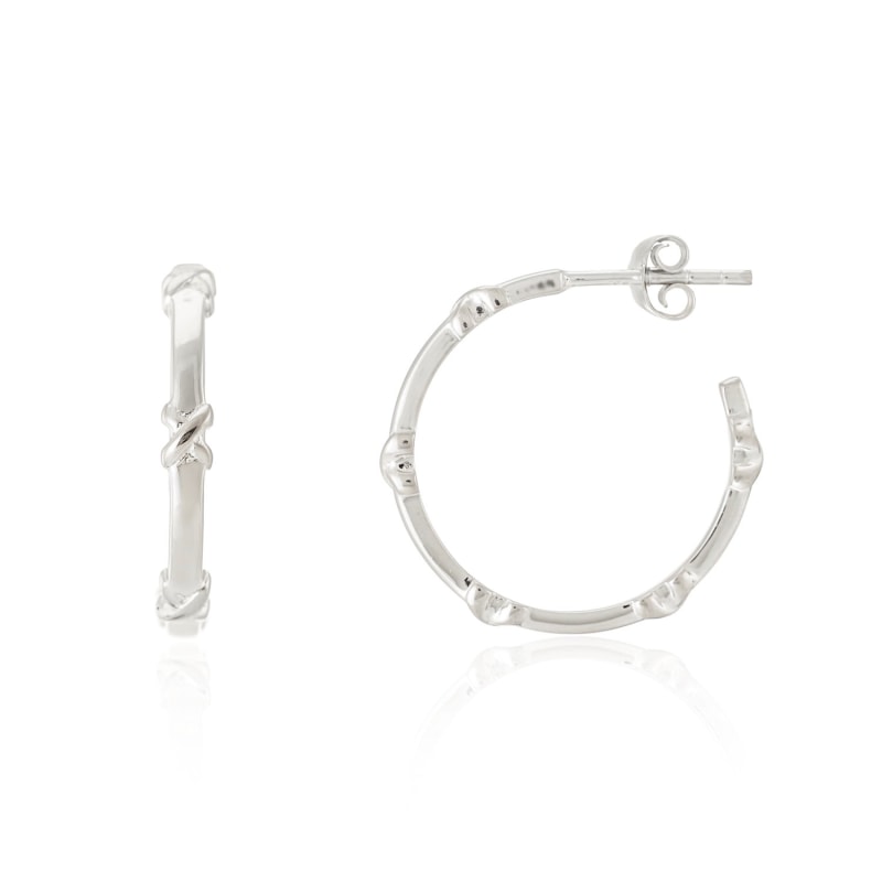 Thumbnail of Deia Piccolo Sterling Silver Kiss Hoop Earrings image