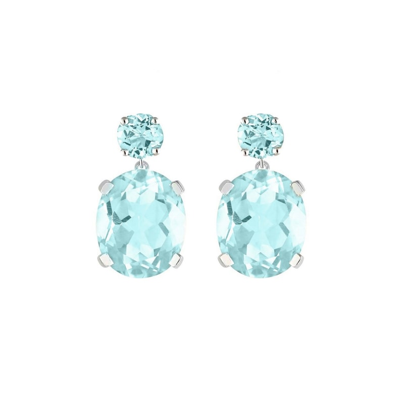 Thumbnail of Sky Blue Topaz Drop Earrings image