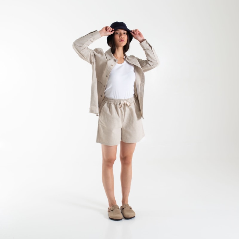 Thumbnail of Noe Washed Linen Shorts image