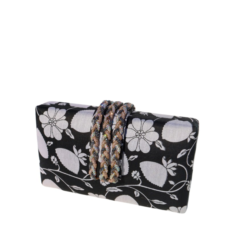 Thumbnail of Noir Braided Fringe Clutch Bag image