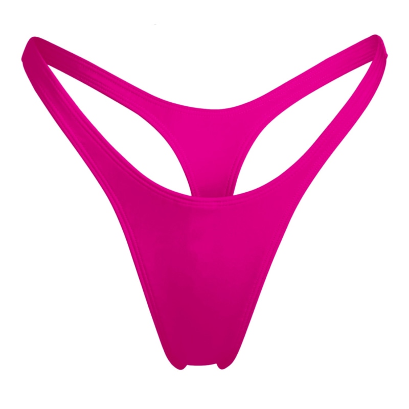 Nolita Thong Bikini Bottom Grenada Hot Pink Minimale Animale Wolf Badger